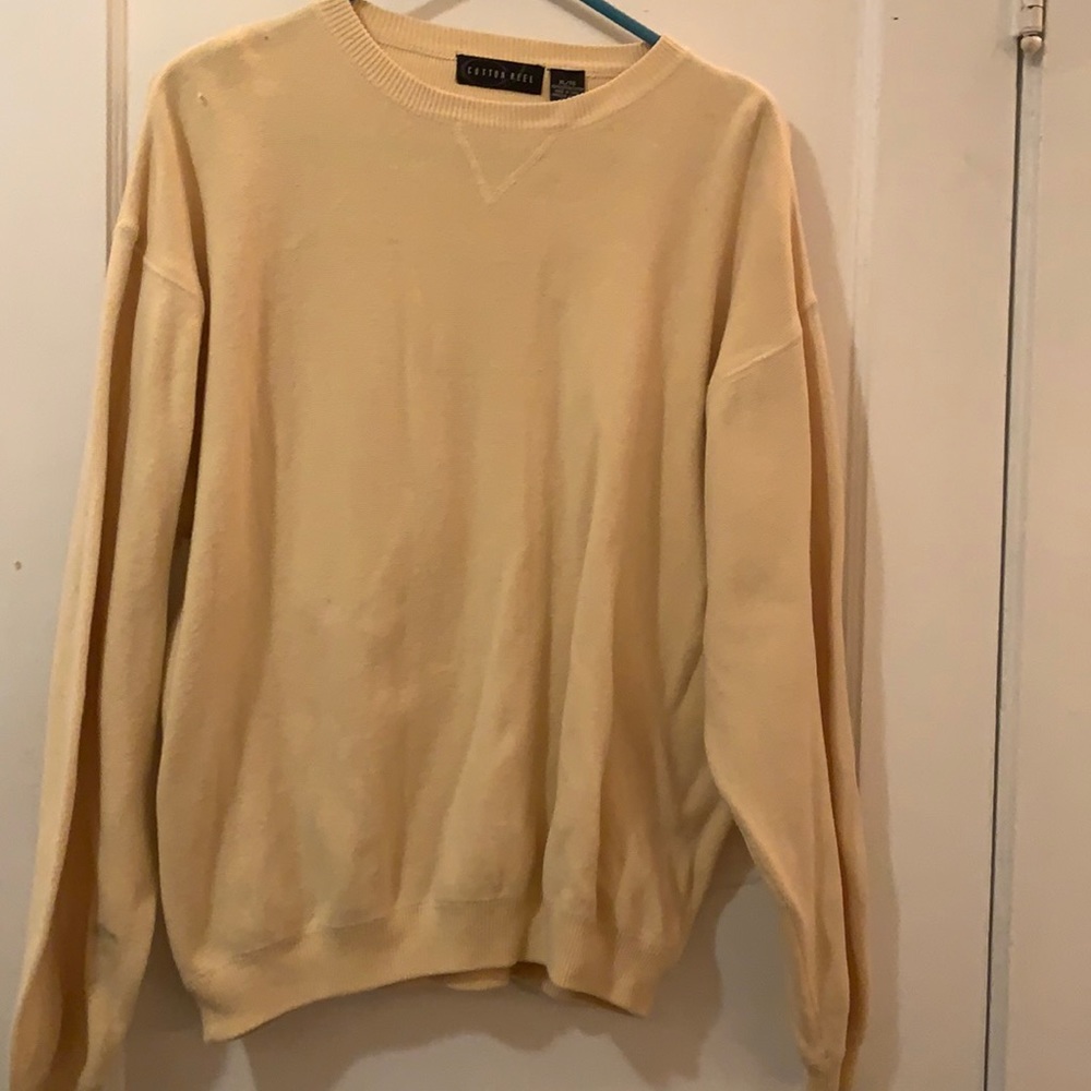 yellow crew neck